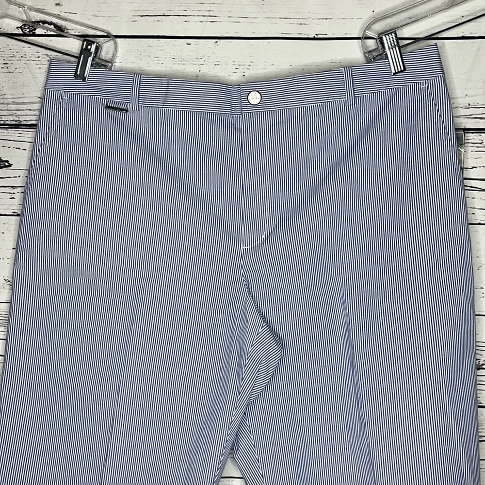 L-RL Lauren Active Ralph Lauren Golf NWT 16 Blue & White Stripe Bermuda Shorts - Image 2