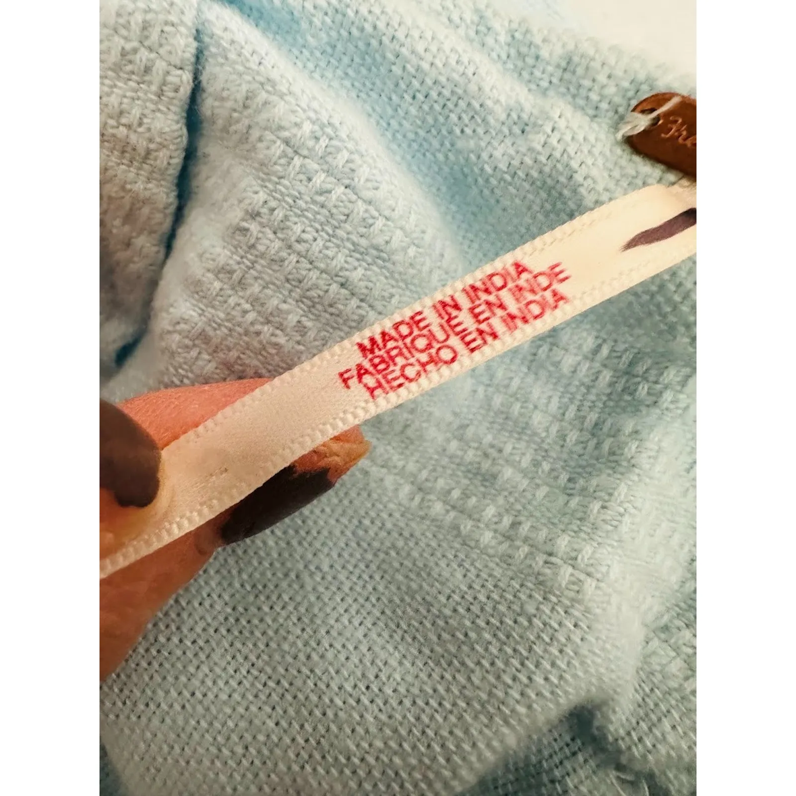 Free People Go Get Em Skort Dress Linen Romper Large Blue Coastal Beach Resort - Image 9