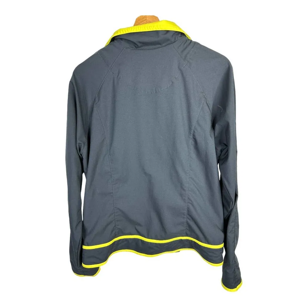 Nike Womens size XL 16/18 Blue Yellow Zip Up Lightweight Track Jacket Dri Fit - Image 2