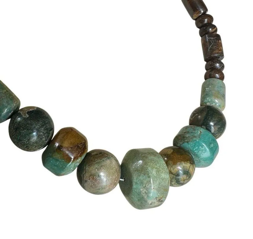 Jay King Mine Finds Chunky Rainforest Jasper & Petrified Wood Necklace - Image 9