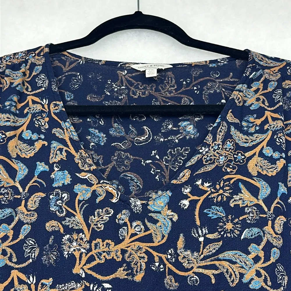 Tops Relaxed V Neck Blouse Women’s Large Puff Sleeve Ruffled Boho - Image 3