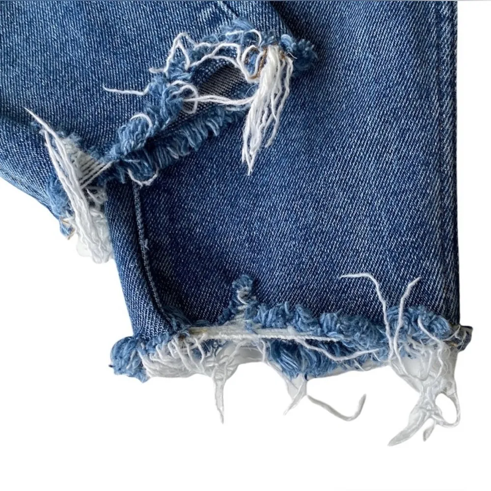 Madewell 10” High Rise Button Front Raw Hem Skinny Jeans Cordova Wash - Image 6