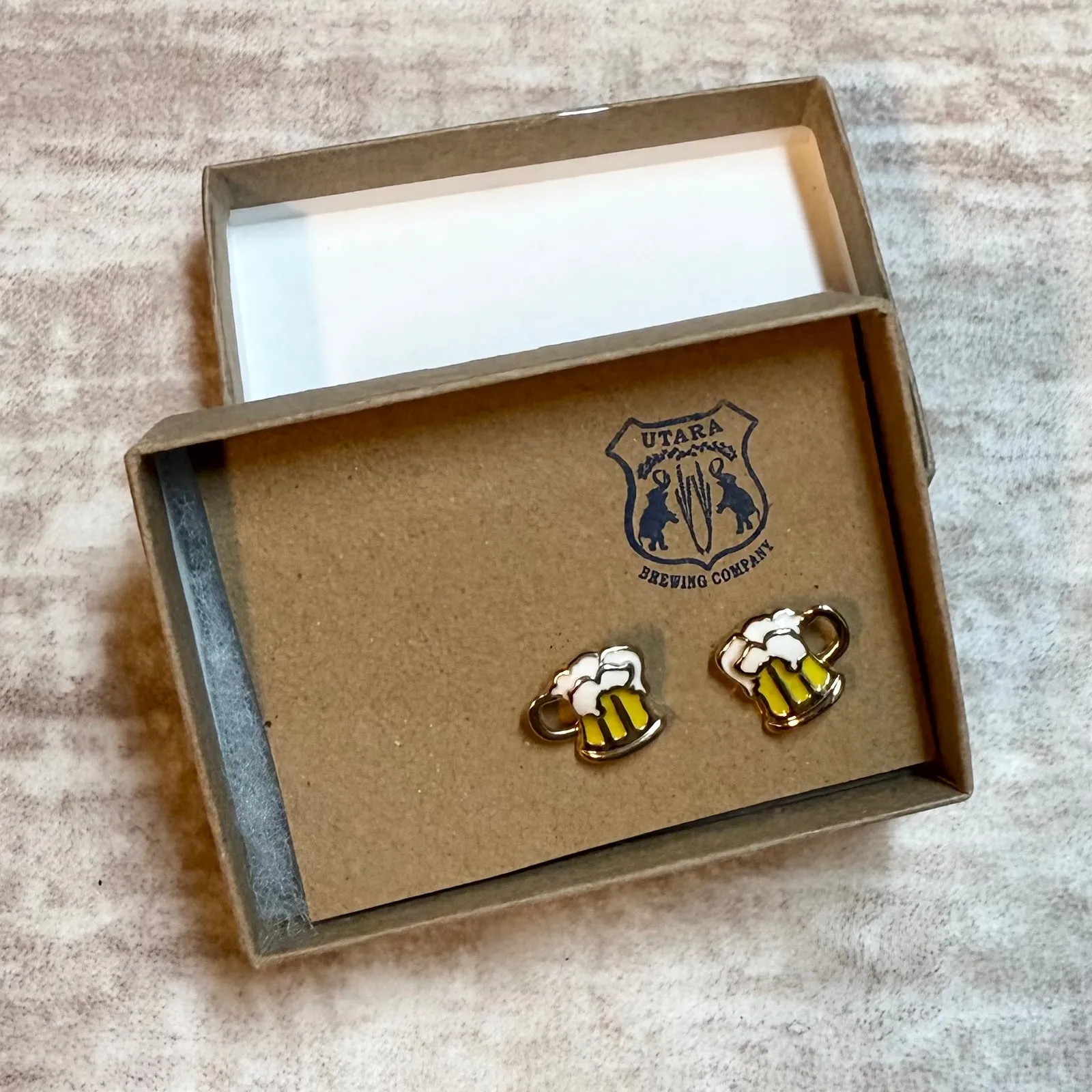 Beer Stein Stud Earrings Beer Mug Oktoberfest Brewery Brewfest Jewelry Trendy Yellow - Image 3