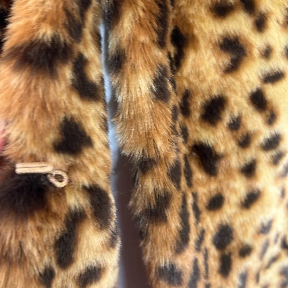 Moda International Fur Cape Jacket Black Size M - Image 5