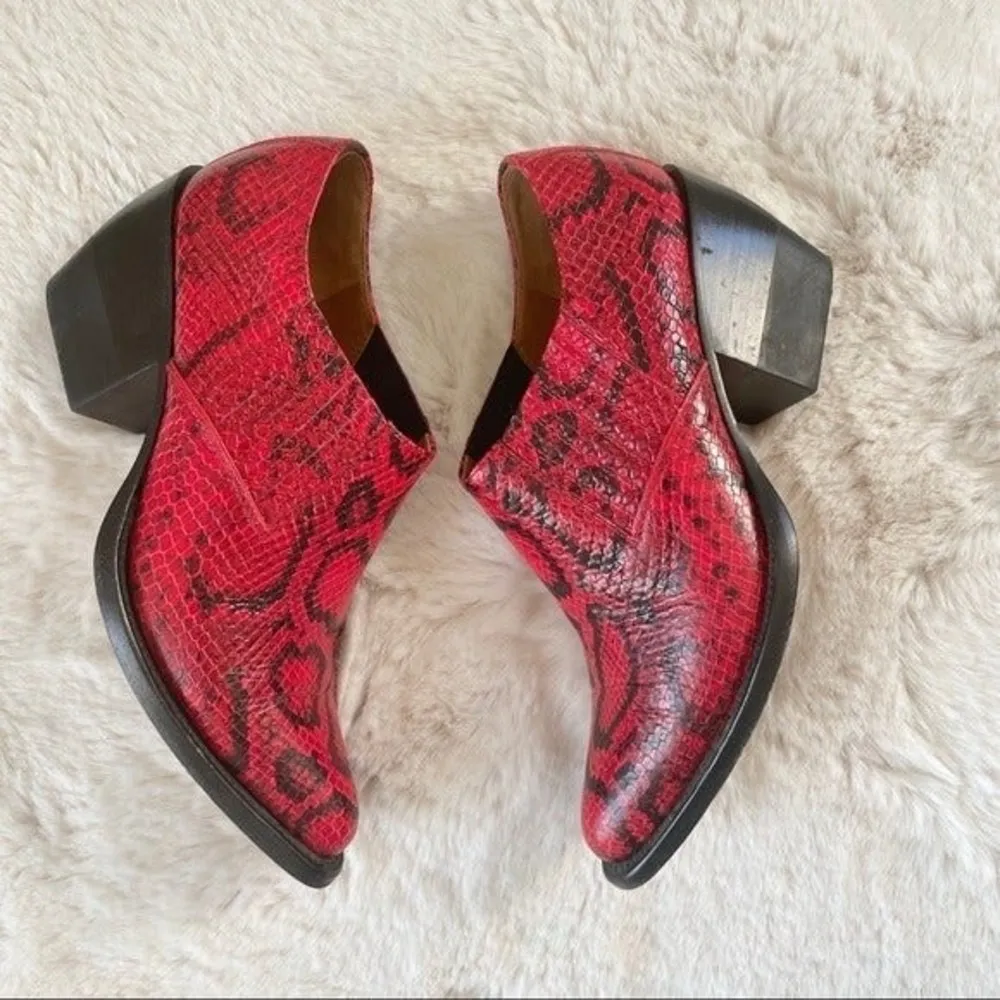 Chloé Chloe Rylee Python Print Leather Ankle Boots - Image 3