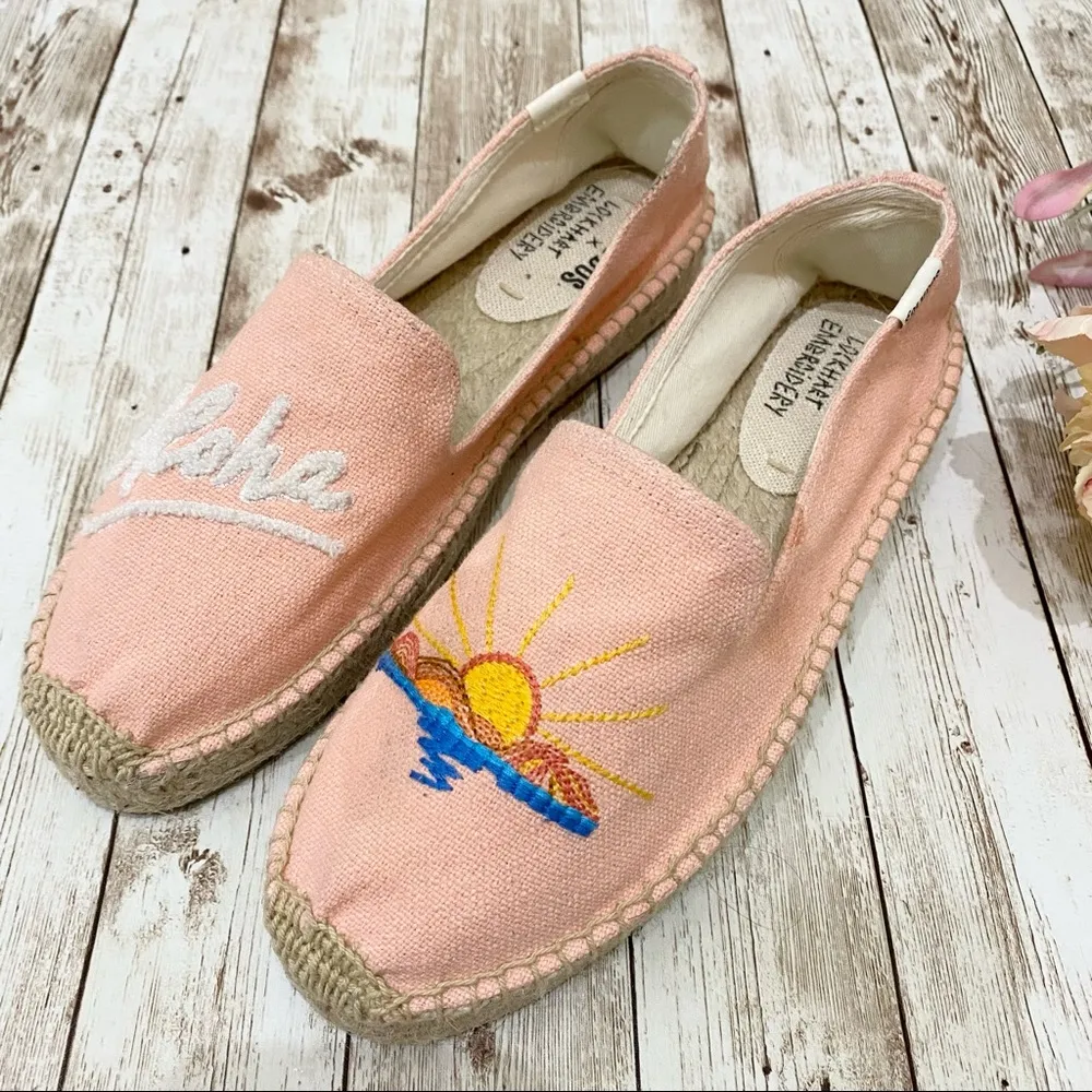 Soludos Aloha Espadrille Platform Living Coral 8 - Image 3