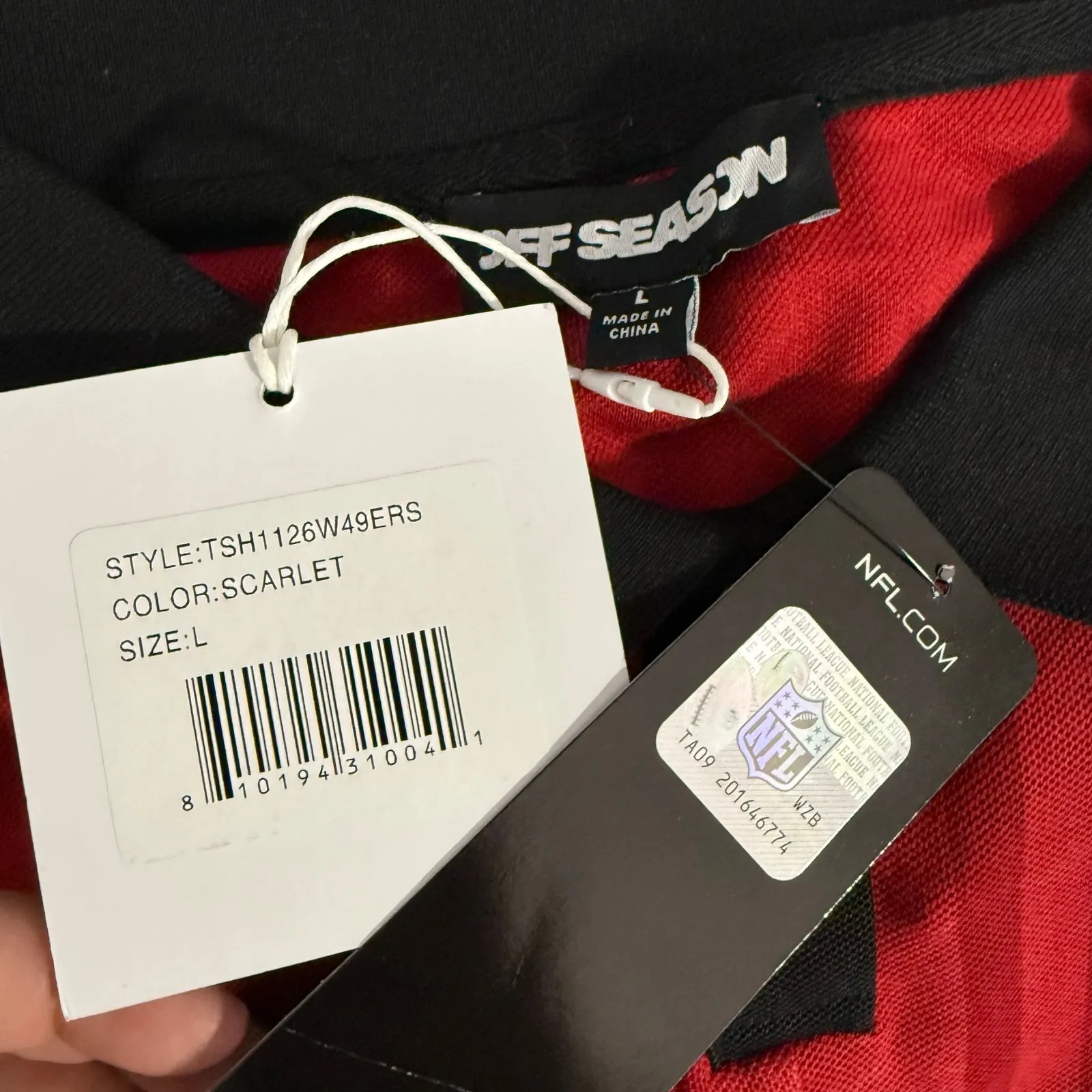 San Francisco 49ers Off Season Women's Rugby T-Shirt - Scarlet - Image 4