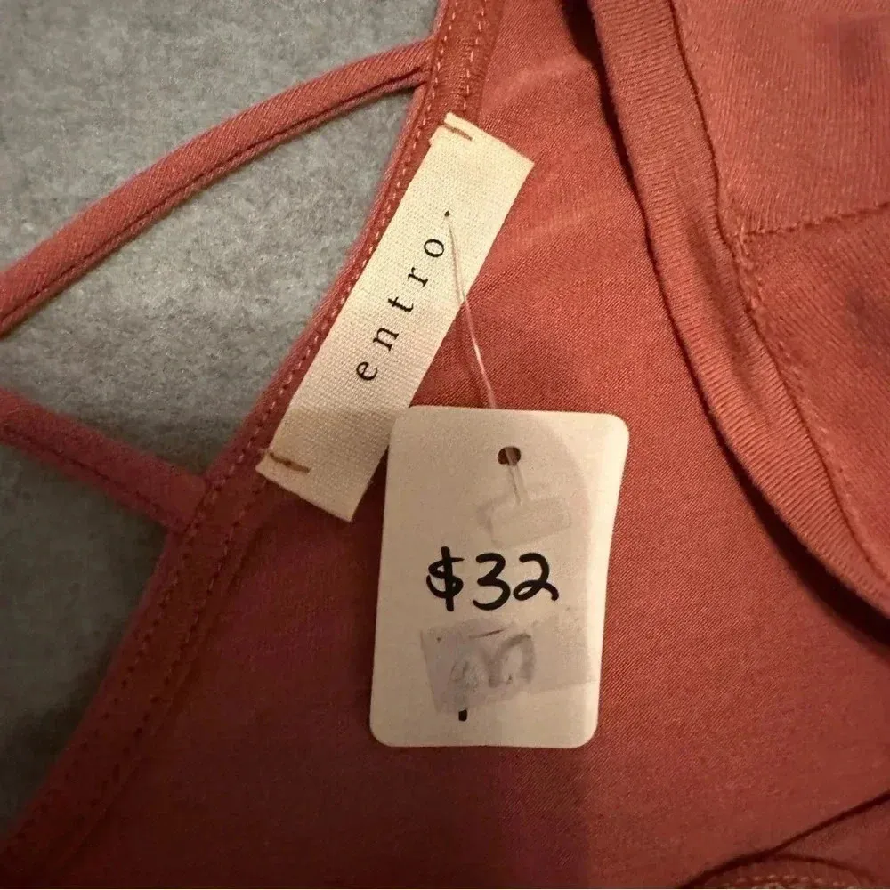 NWT Entro long sleeve vneck top blush size M - Image 6