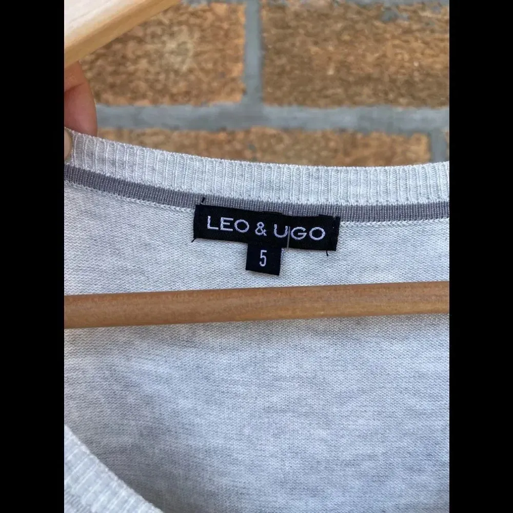 Leo & Ugo sweater set size 5 /XL Gray - Image 5