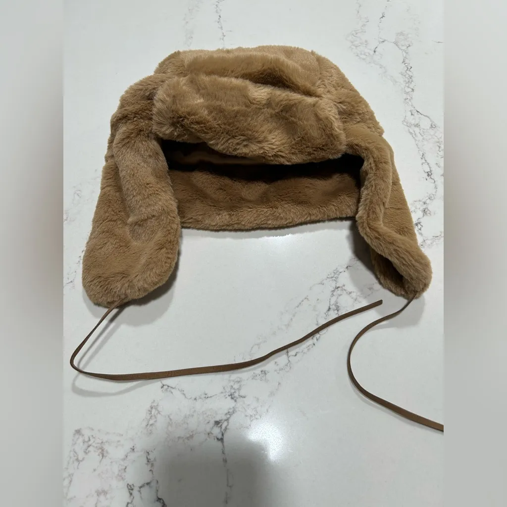 NEW The Drop Women's Vail Faux Fur Trapper Hat Tan - Image 4