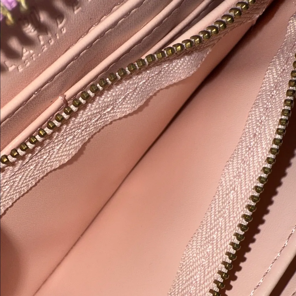 Islander Pink and Blue Checkered Wool Wallet - Image 8