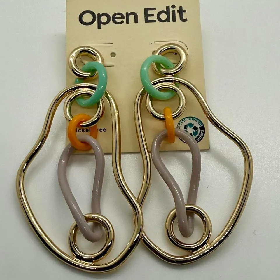 Nordstrom Open Edit Abstract Large Drop Earrings - Image 3