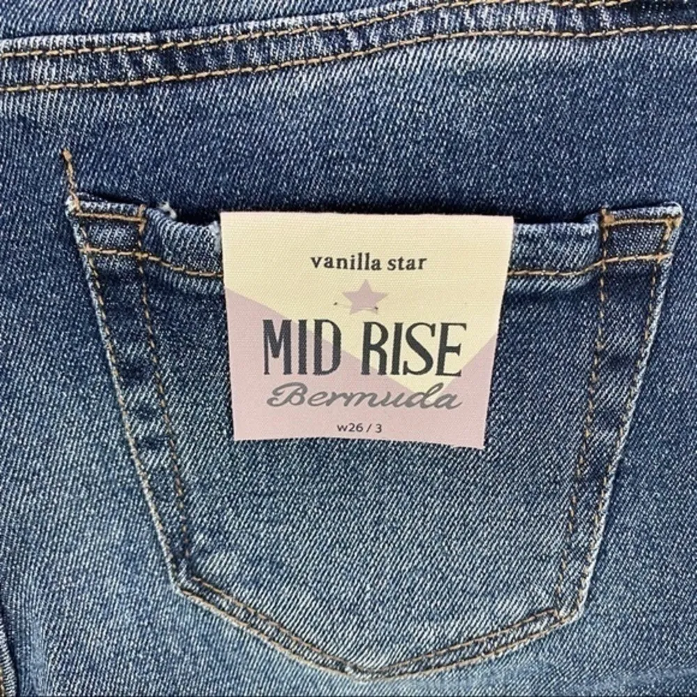 Vanilla Star Ripped Distressed Button‎ Fly Cuffed Bermuda Shorts - Image 8