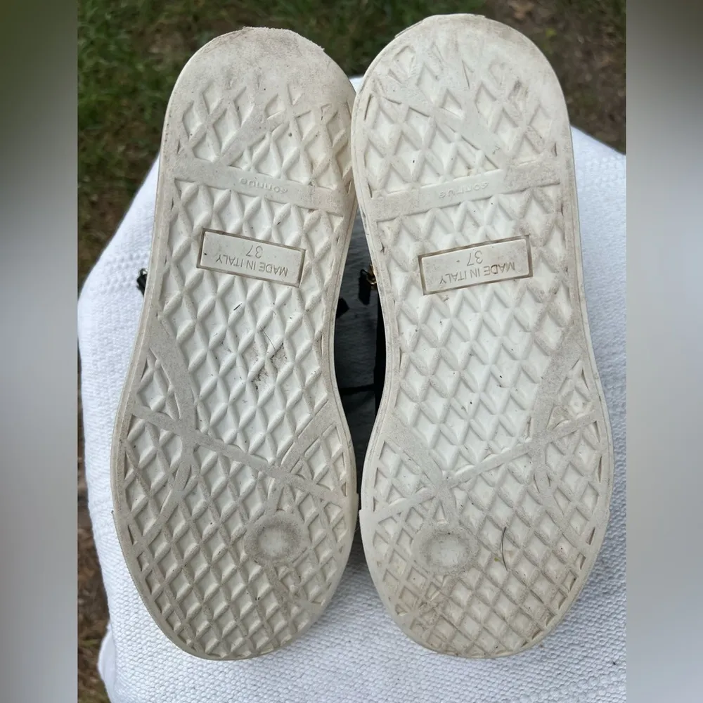 Giuseppe Zanotti Woman Croc Embossed Black Sneakers Size 7 High Top - Image 10