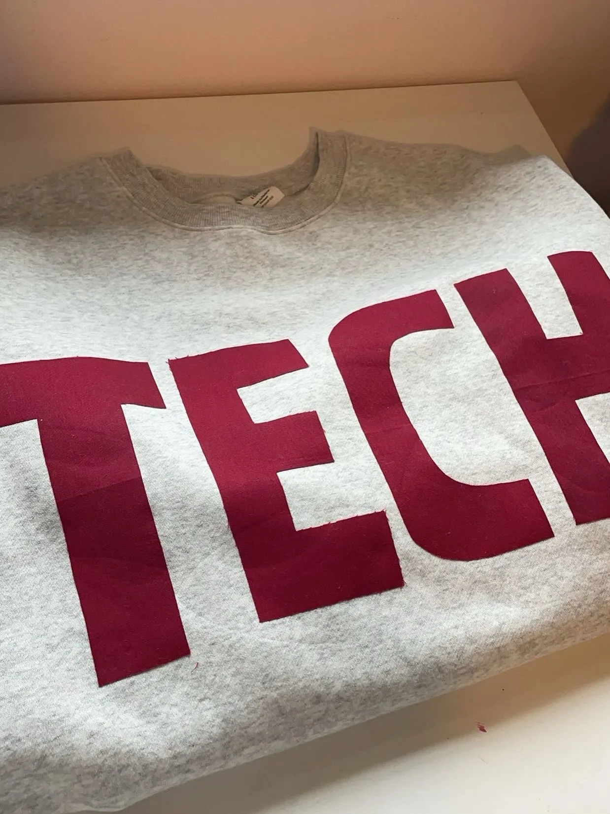 Virginia Tech inspired Crewneck White Size L - Image 2