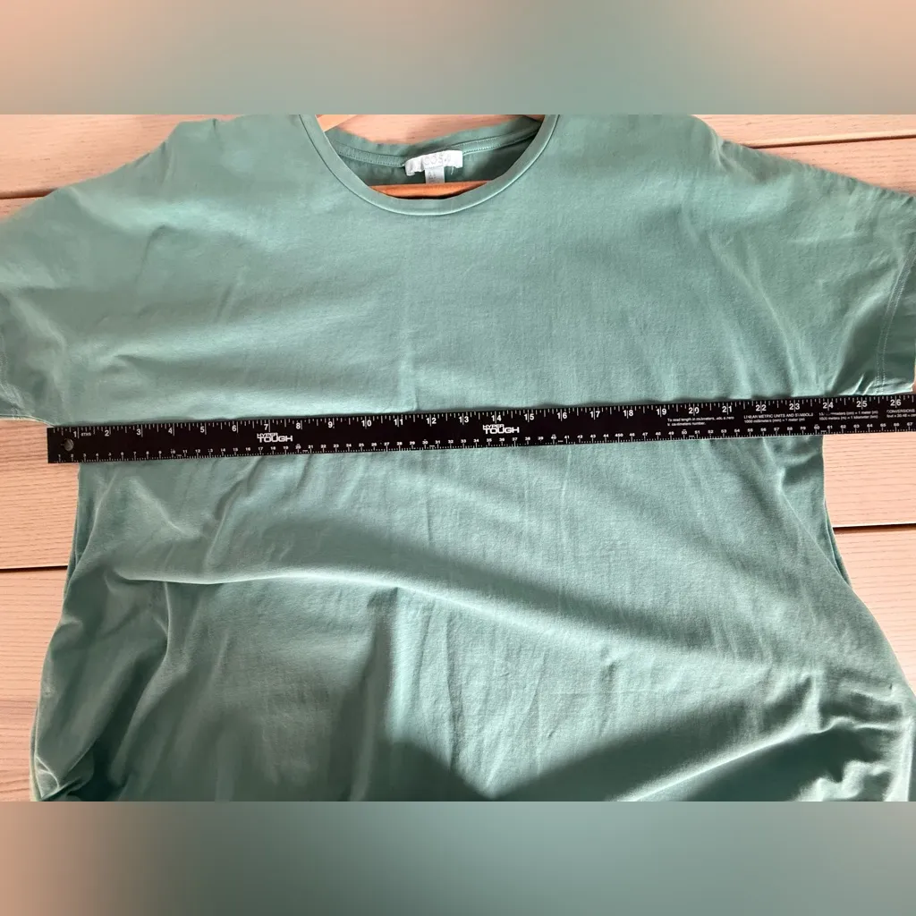 COS ASYMMETRIC MINI T-SHIRT DRESS Mint Green Garment size L - Image 4