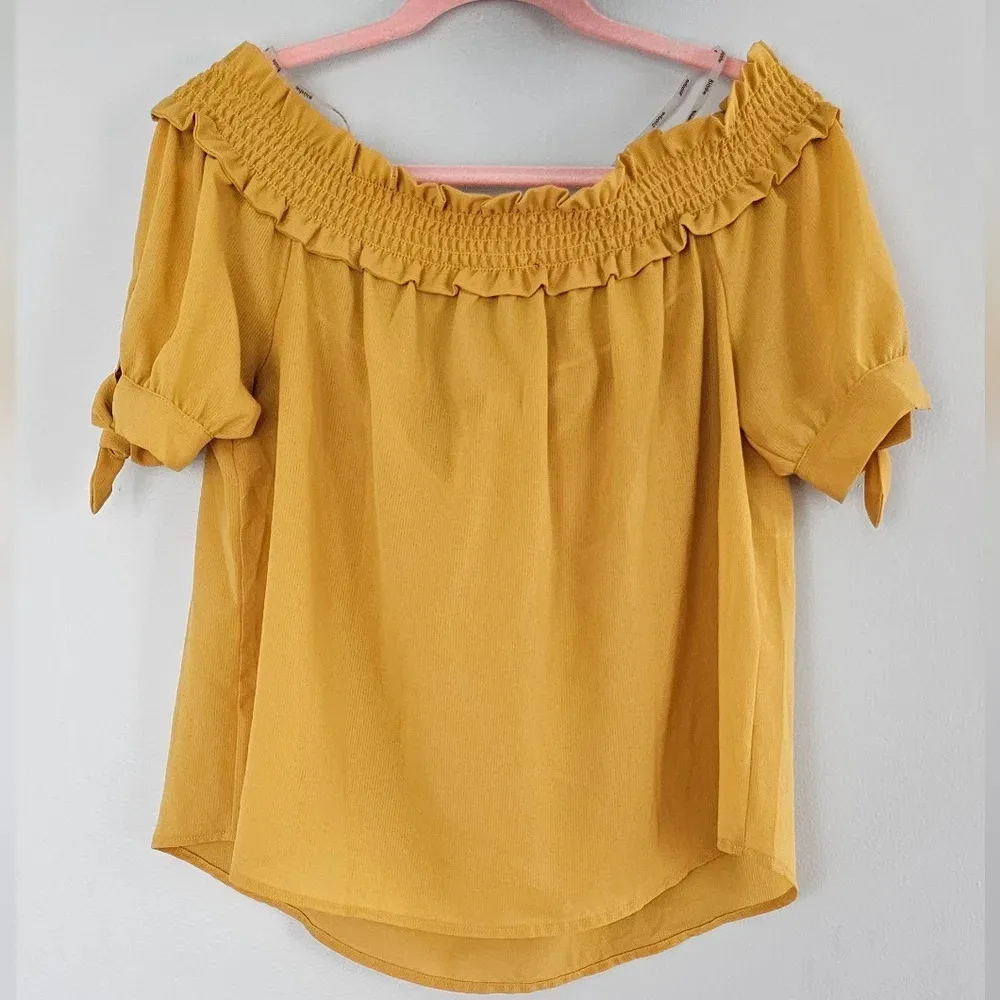 Blashe SHORT SLEEVE OFF THE SHOULDER Yellow Size L - Image 3
