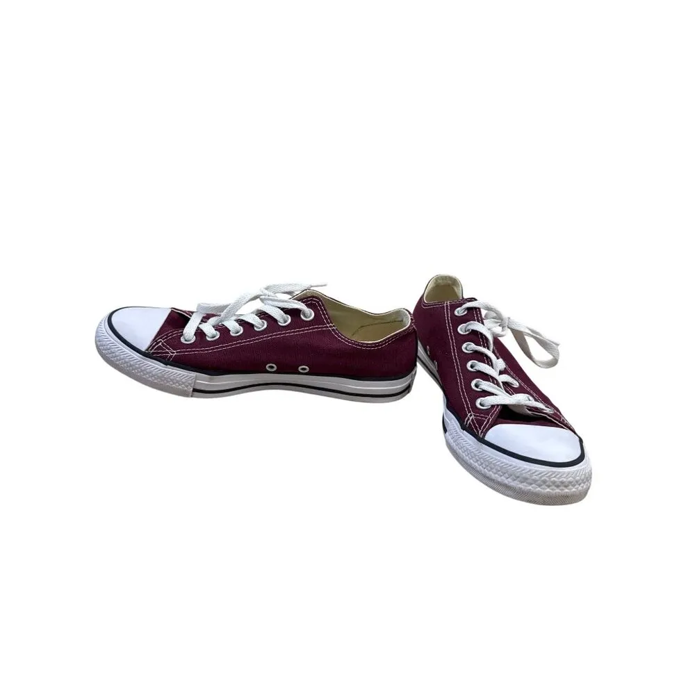 Converse All Star Low Top Sneakers Unisex Size M7/W9 Red White Canvas SKU 7050 - Image 2