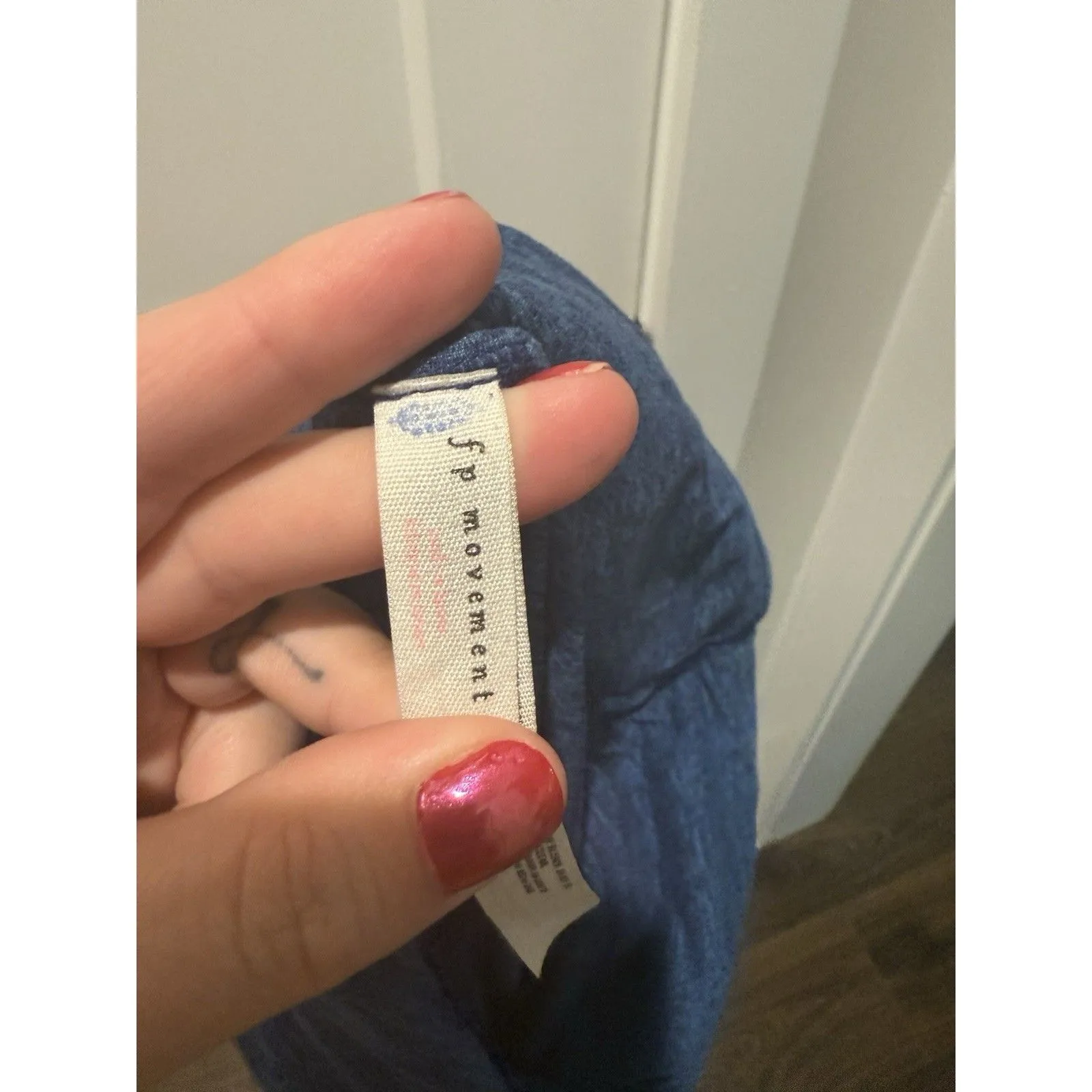 Free People Movement Halo Cutout Leggings Women's Medium Blue Yoga Activewear - Image 5