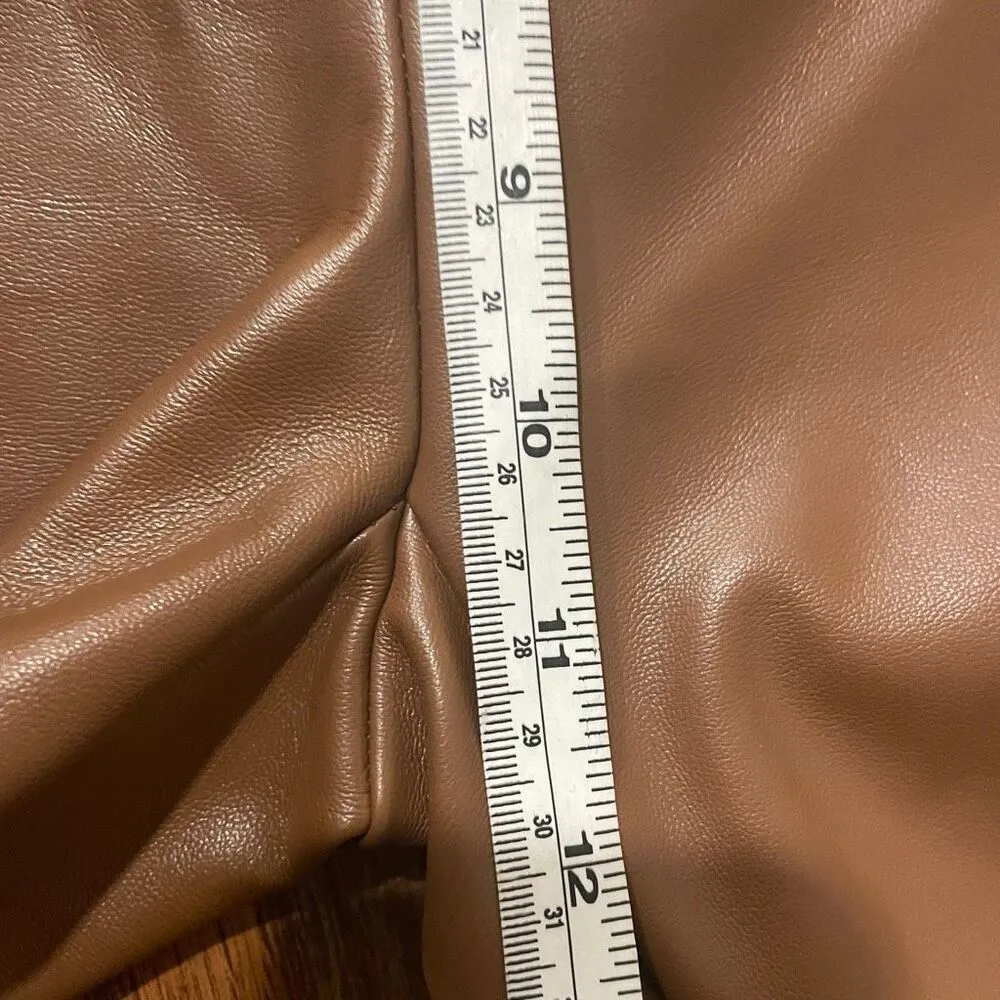 Rachel Zoe brown vegan leather leggings size M - Image 5