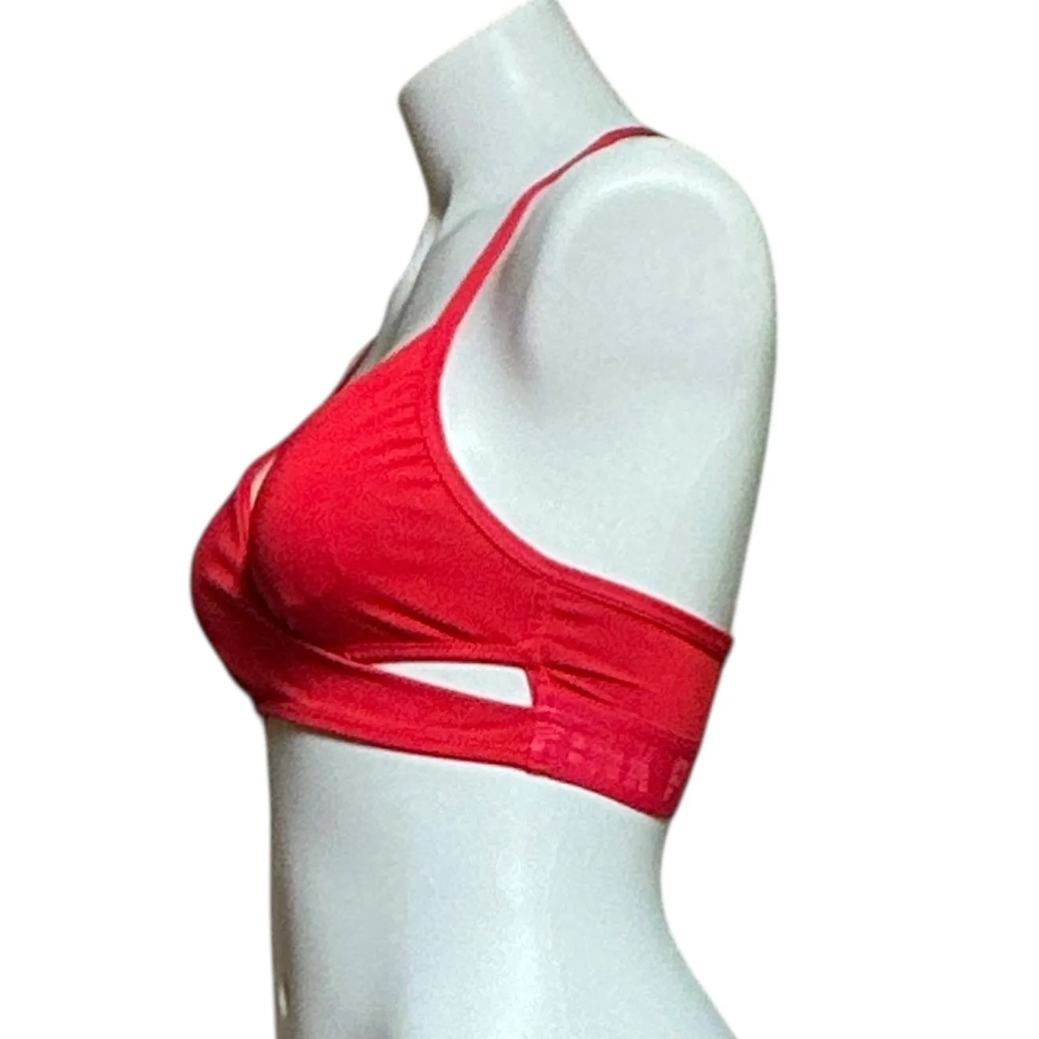 Victoria's Secret Pink Racerback Criss-Cross Front Bikini Top Red XXS - Image 2
