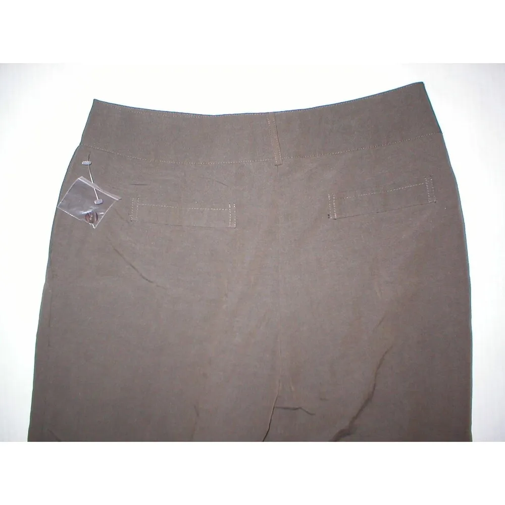 New NWT $129 Coldwater Creek Robert Kitchen Side Vent Pants Womens 6 Brown Crop - Image 4
