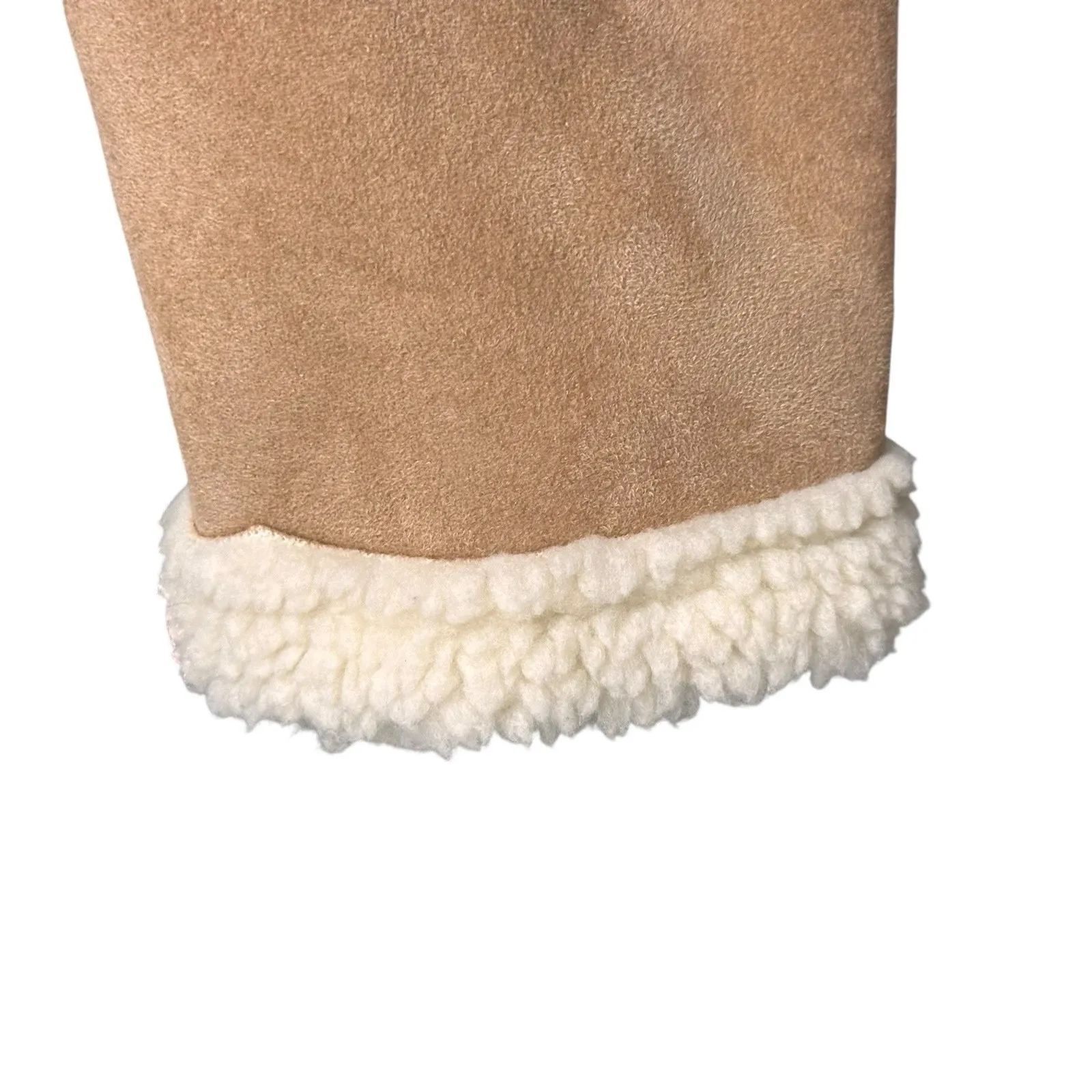 L.L. Bean Women's Size Small Faux Suede & Fur Lined Rancher Coat Gorpcore Jacket - Image 3