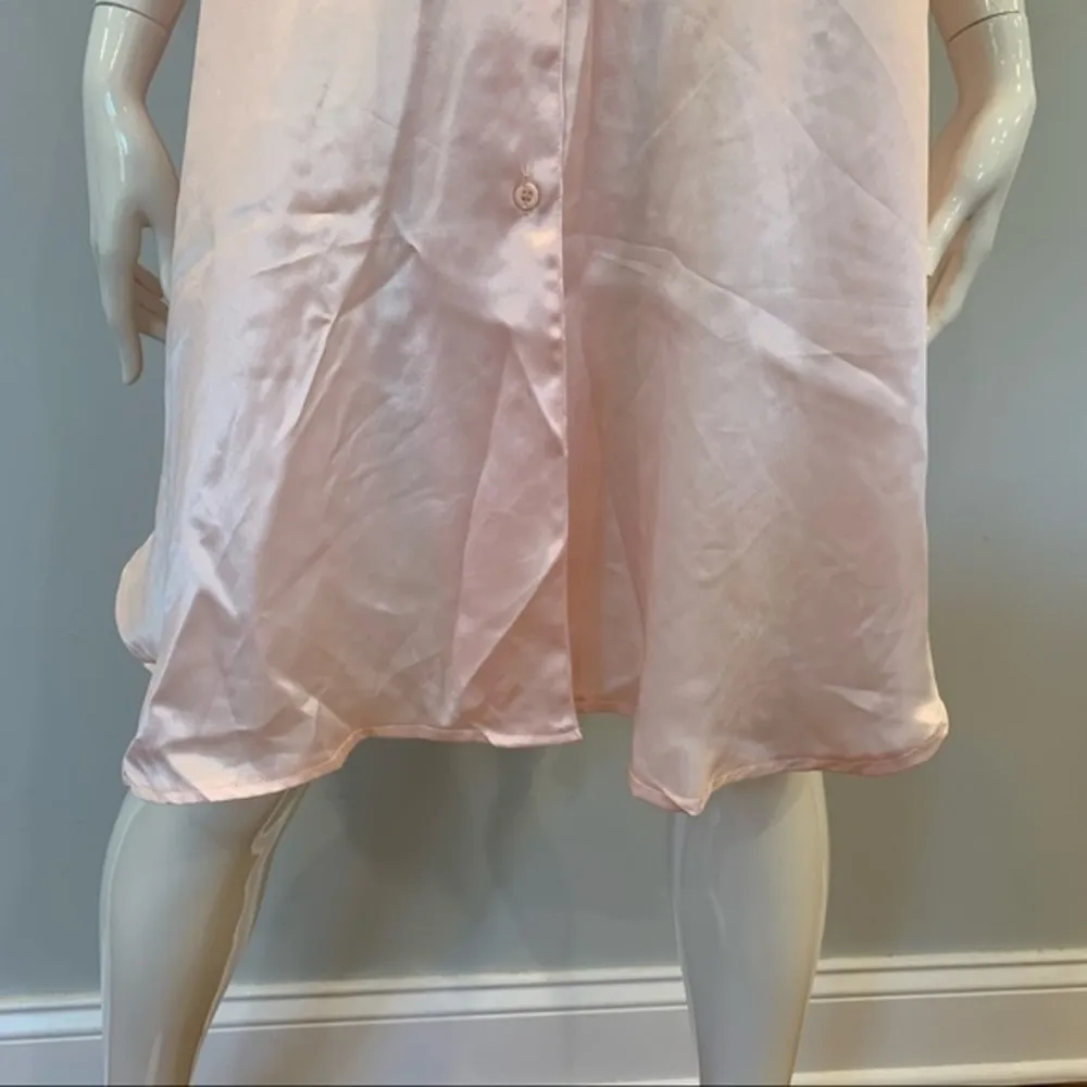 Intimate Pleasures Button Up Nightgown Pink Size L - Image 2