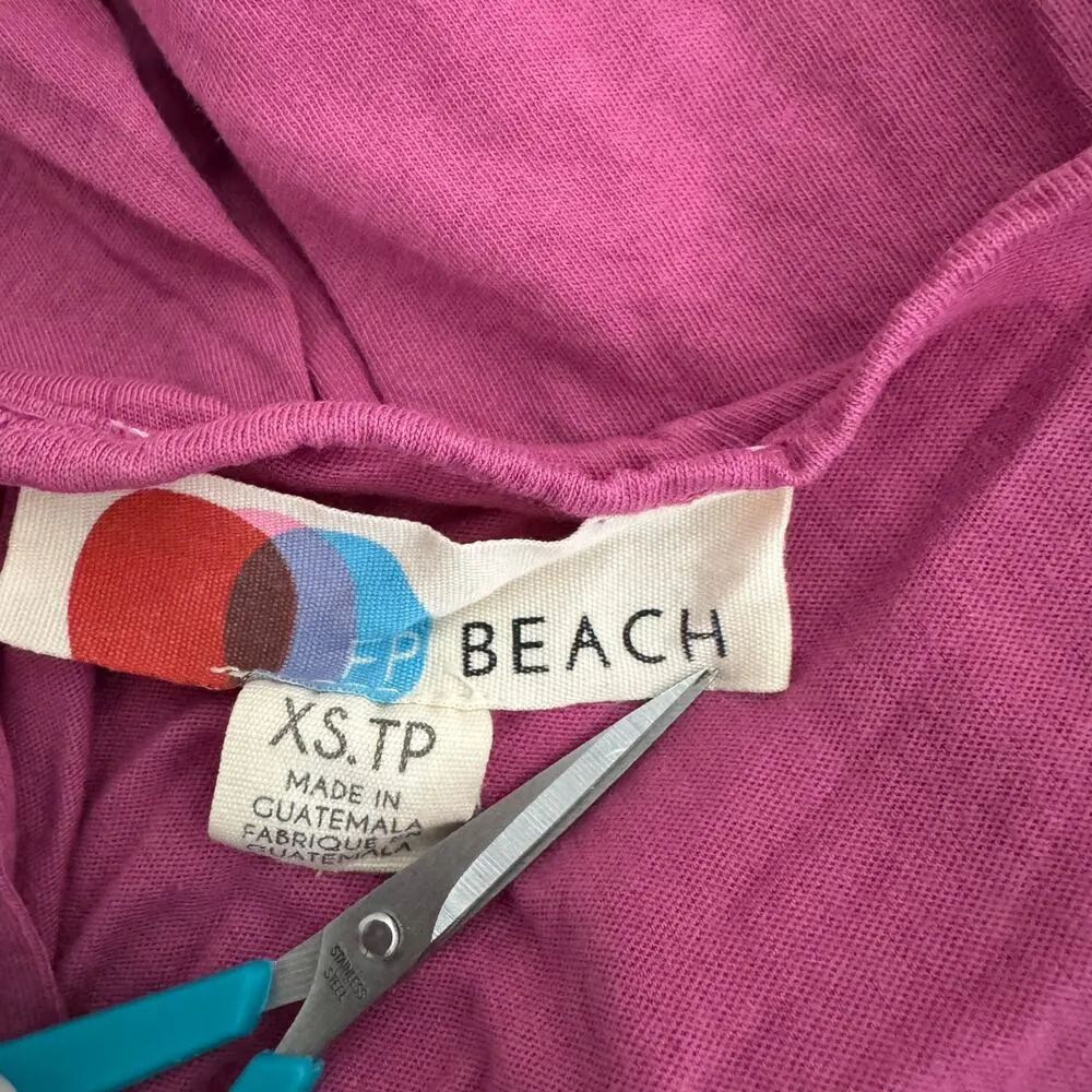 Free People Beach Pink One Piece Romper Oversized Size Small - Image 3