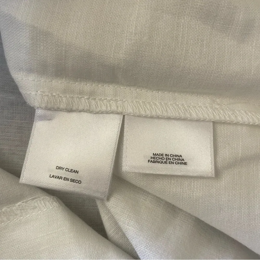 NWOT Women’s Pappagallo linen blend white sleeveless v - Image 4