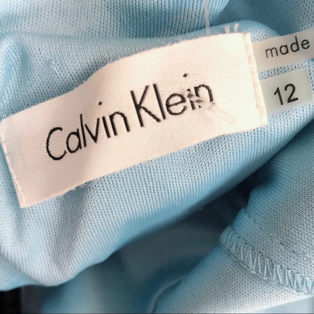 Calvin Klein Halter Dress Fit & Flare Mini Blue Multi Size 12 NWT $134.00 - Image 13