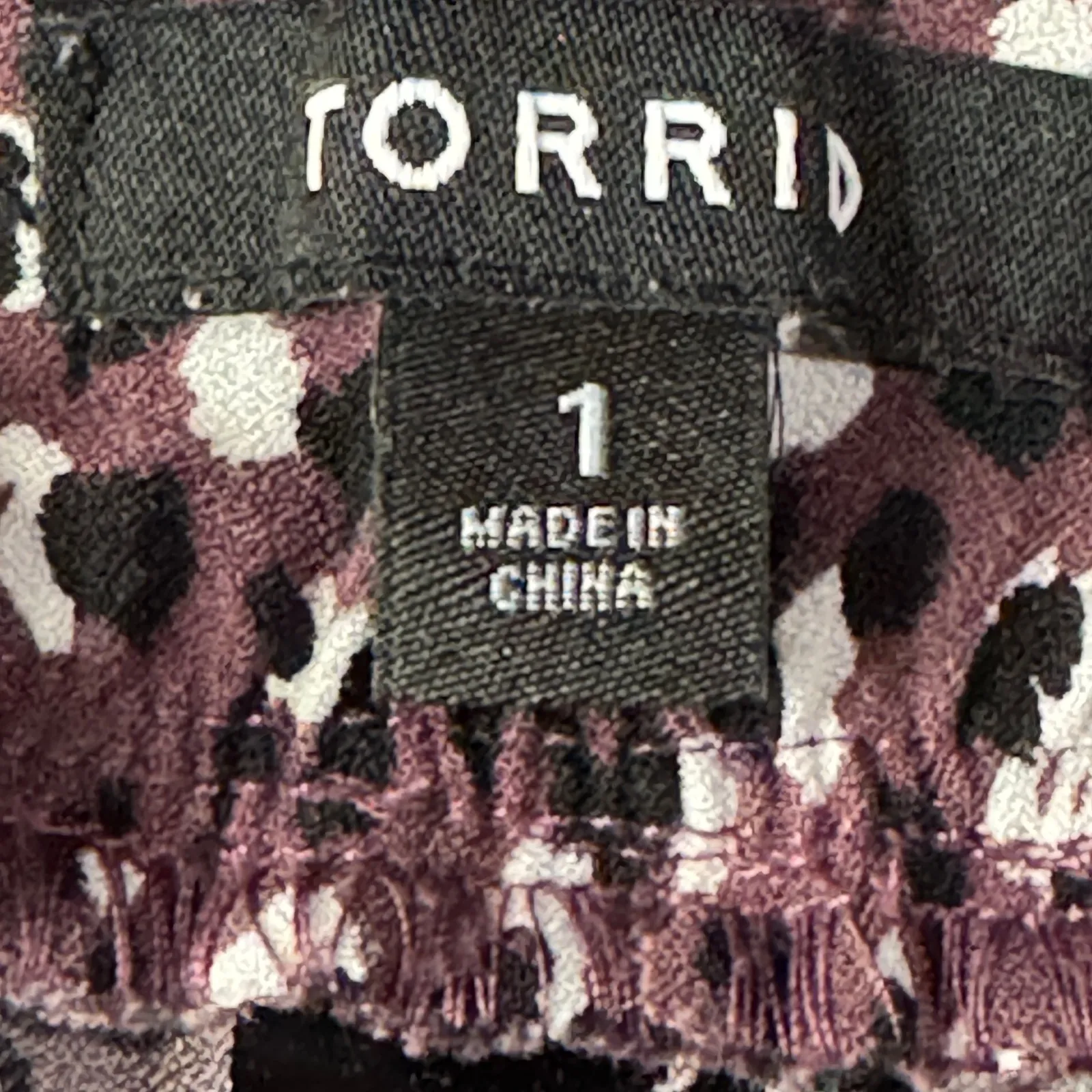 Torrid SZ 1 (1X-Large) Taper Crepe Pants Stretch Leopard Hi-Rise Pleated Purple - Image 7