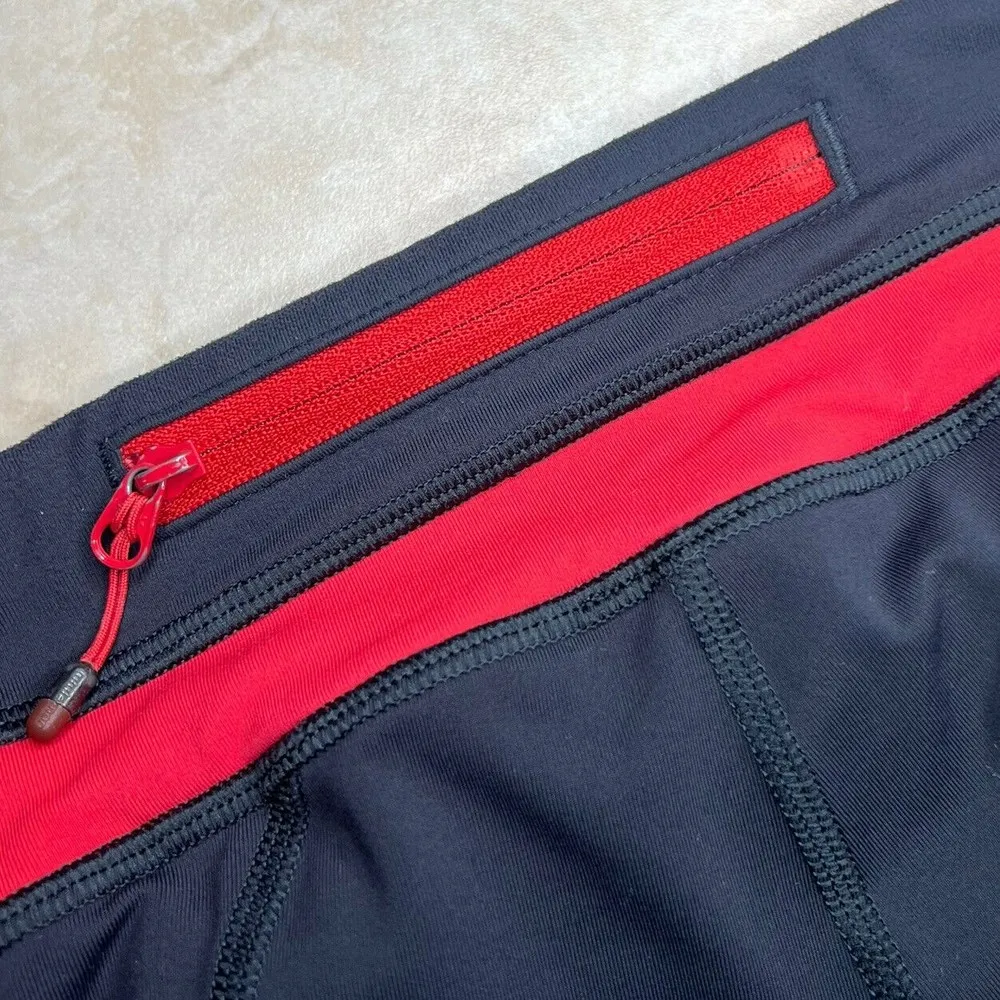 Lululemon Run Inspire Crop II Love Red Deep Coal Leggings Capris Athletic Sz 4 - Image 6