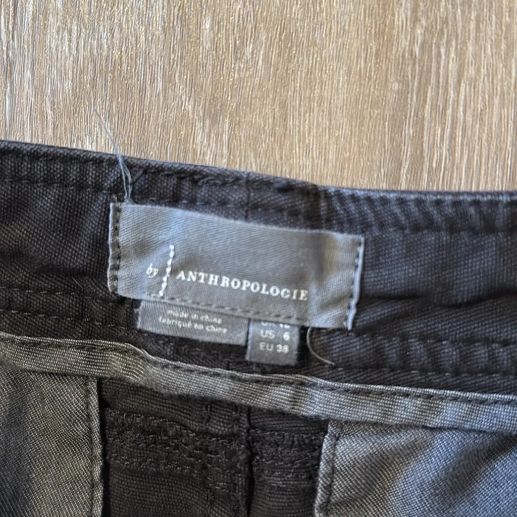 Anthropologie Boho Aztec Tapestry Tapered High Waisted Black Pants Sz 6 - Image 8