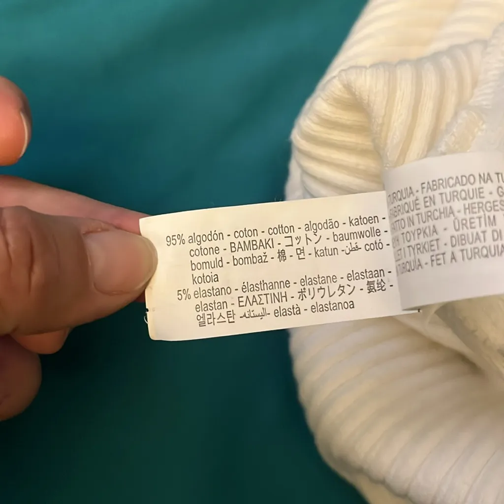 NWOT‎ Zara White Cowl Neck Sweater with Ribbed Texture - Image 6