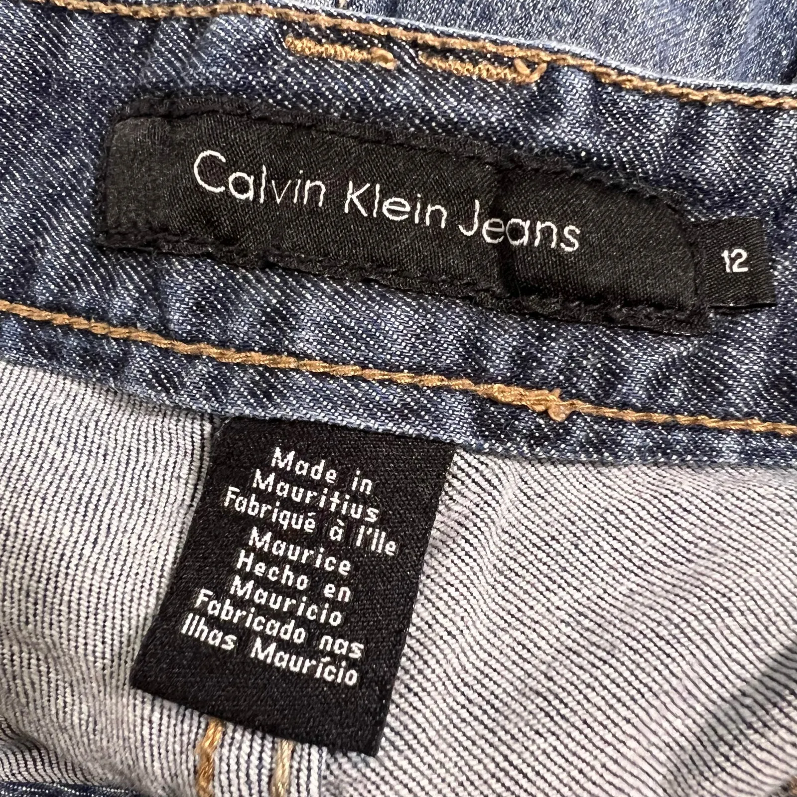 Calvin Klein Jeans Womens Denim Blue Jean Bermuda Shorts Dark Wash Rolled Cuffs - Image 6