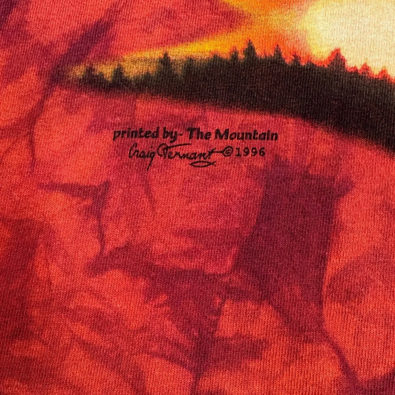The Mountain Eagle Native American Tie-Dye Graphic T-Shirt 1996 Size L - Image 5