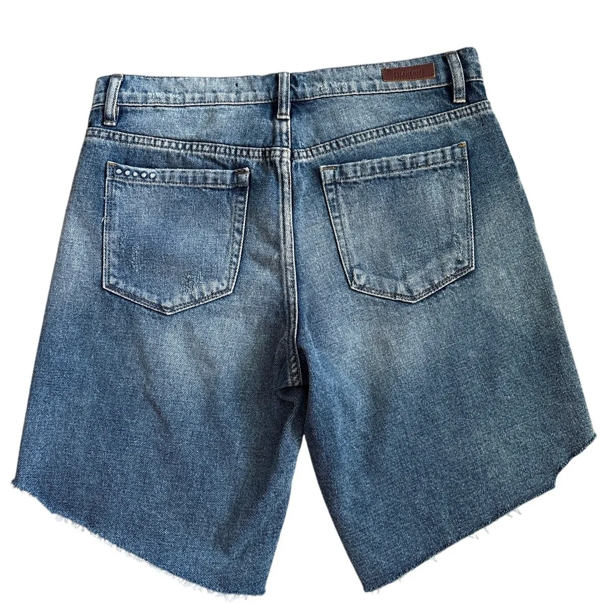 Anthropologie BLANKNYC Tomboy‎ 9” Long Length Cutoff Jean Shorts Size 28 - Image 2