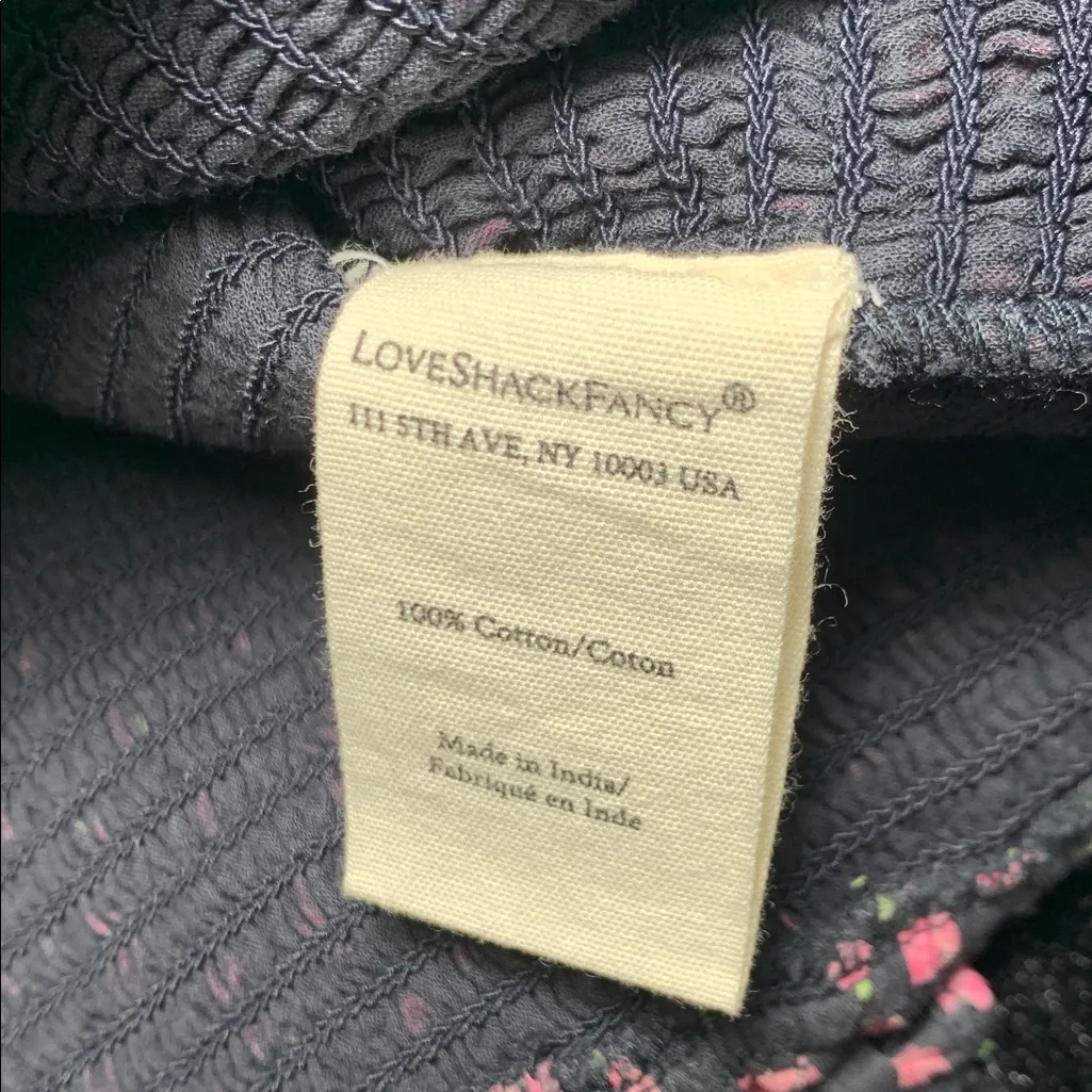 LOVESHACKFANCY
Beaming Top Navy and Pink Ruffle Crop Top XL NWT - Image 5