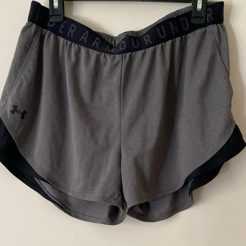 Women's Under Armour Play Up 3.0 Gym Shorts Moisture Wicking 3" 1344552 XXL GRAY - Image 2