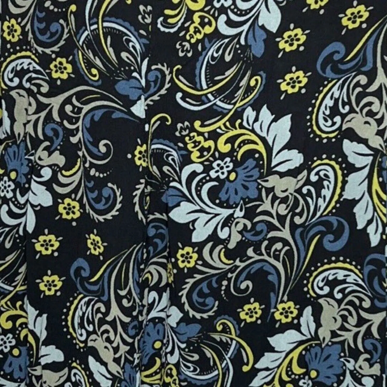 Cabi Skirt Womens Small‎ Black Floral Reversible A Line Lettuce Hem Bohemian - Image 5