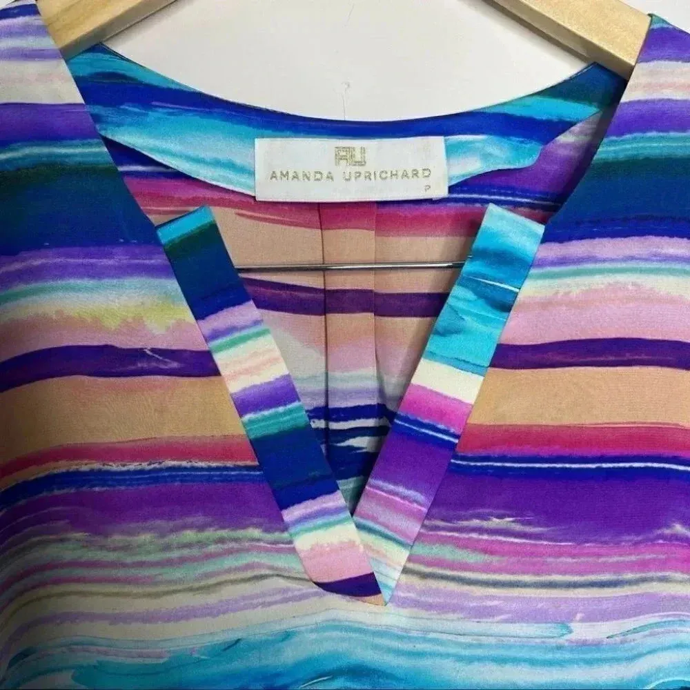 Amanda UpRichard Silk STANBY PRINTED BLOUSE Size Small P - Image 4