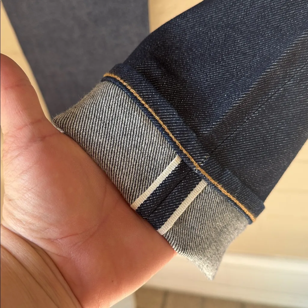 Levi’s Japanese jeans Fabric High Rise Boyfriend Women’s 26 X 27 Dark Blue Denim - Image 7