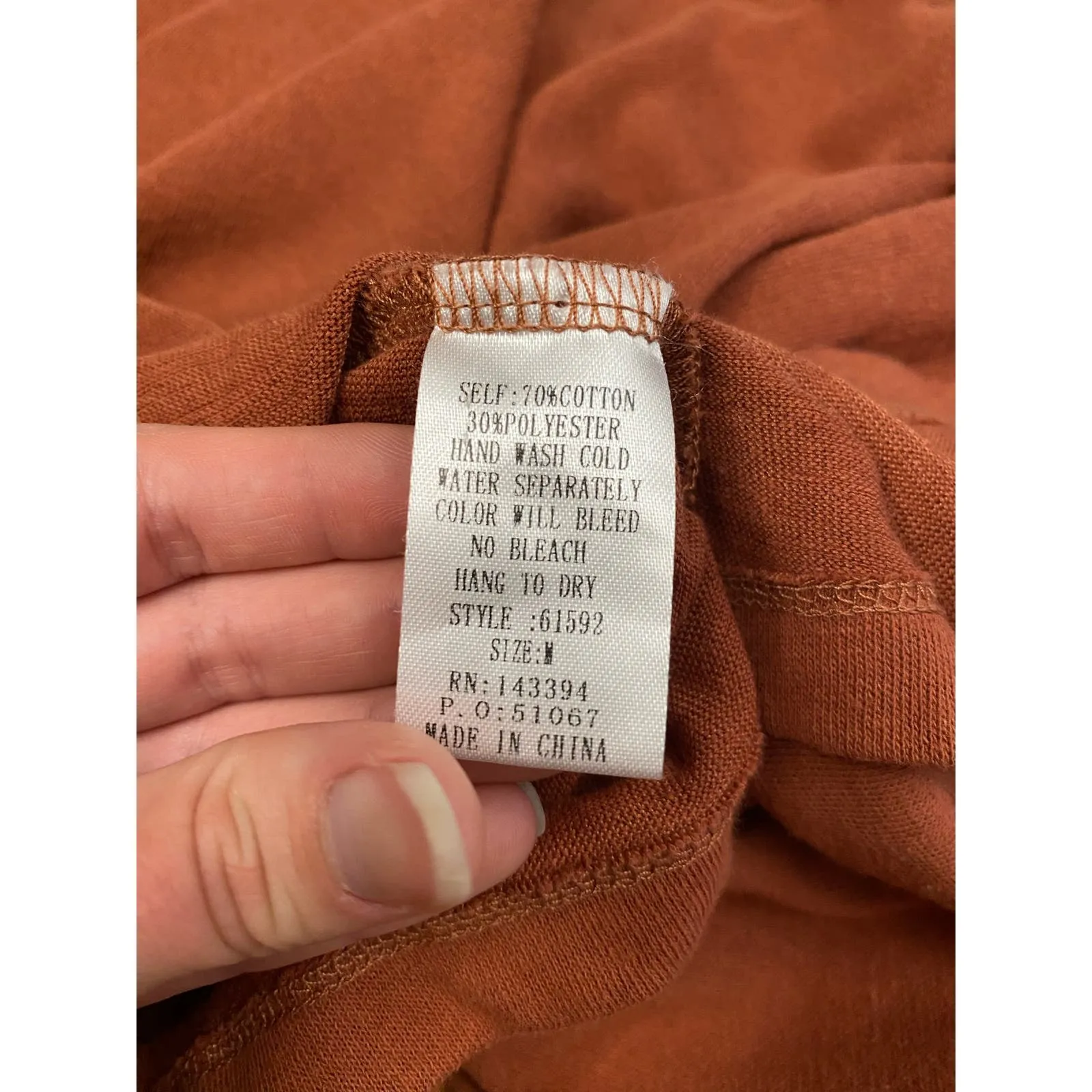 Hudson Gray‎ Button Up Blouse in Rust Size M - Image 7