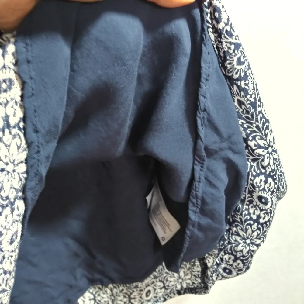 Knox Rose Blue Floral A Line Embroidered Lace Cold Shoulder Dress Size L - Image 6