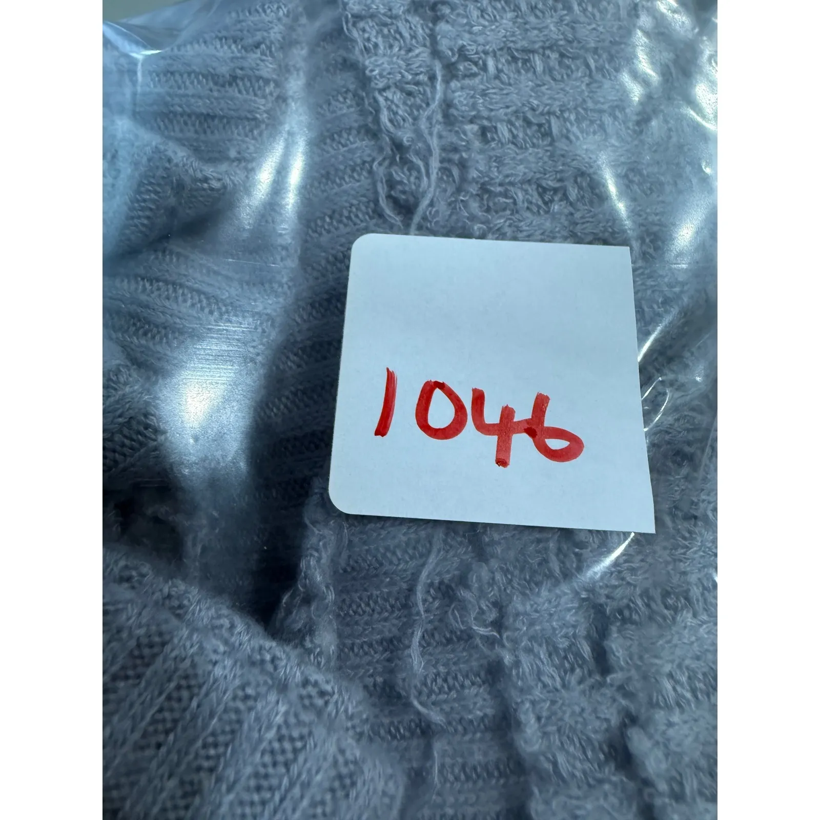 We The Free Long Sleeve Waffle Knit Top Oversized Gray Casual Comfy Womens Large - Image 6