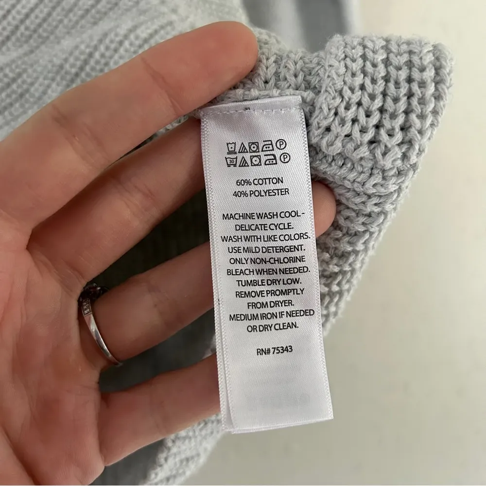 Rachel Zoe Grey Turtleneck Sweater Casual Comfy Neutral XS - Image 3