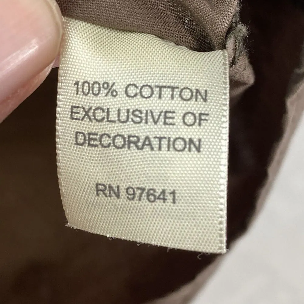 J.Jill Button Up Blouse shirt Womens Small Brown 3/4 Sleeve Shirt‎ embellished - Image 7