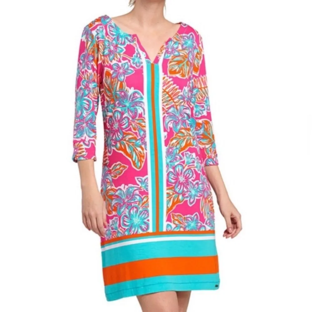 HATLEY Dress in Kauai Floral Tropics Print Pink Size L - Image 2