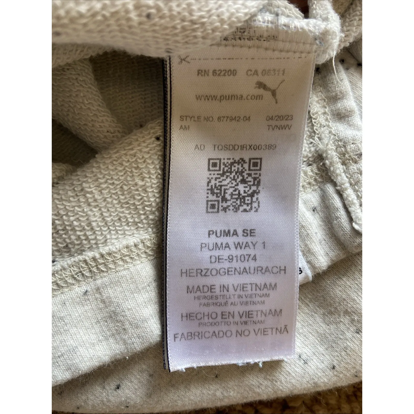 Puma Speckled Light Gray Grey Crewneck Sweatshirt Activewear Top Shirt Women XS‎ - Image 13